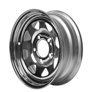 13 14 15 16 pollici pneumatici e ruote in acciaio per parti di rimorchio PCD 5*114.3 6*139.7 5*150 CB 84 110 bianco nero zincato - Product Image 2