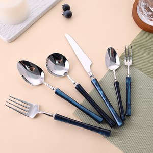Venta Directa de Fábrica: Juego de Cuchillo, Tenedor y Cuchara de Acero Inoxidable 304 con Mango Acrílico <span class=keywords><strong>Xiaoman</strong></span> Yao para Hotel, Apto para Lavavajillas - Product Image 4