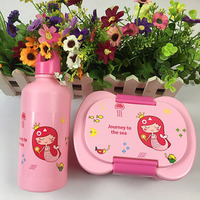 HYRI Ensemble de boîtes à lunch avec bouteille d'eau double, en plastique, pour micro-ondes, pour collations, sandwichs, aliments, boîte à lunch avec bouteille d'eau pour enfants, filles et garçons