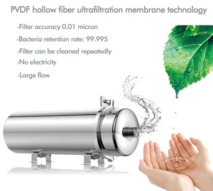 Phổ biến nhất 6000l/h toàn bộ nhà uống hệ thống lọc nước thép không gỉ nhà ở pvdf UF màng lọc nước - Product Image 4