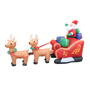 ไฟ LED รูปกวางเรนเดียร์เป่าลมสำหรับตกแต่งสนามกลางแจ้งพร้อมของขวัญ - Product Image 2