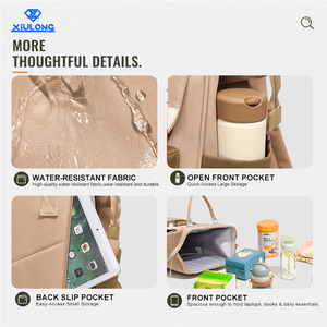 Mochila Cómoda OEM ODM para Mujer, con Cierre, Ligera, Antirrobo, con Múltiples Bolsillos, para la Universidad, para Mamás, Impermeable, de Gran Capacidad, para el Cuidado del Bebé - Product Image 4