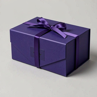 Boîte pliante monobloc pour cadeaux d'anniversaire, de fête des mères, de Pâques, de Thanksgiving, avec logo personnalisé imprimé pour les marques
