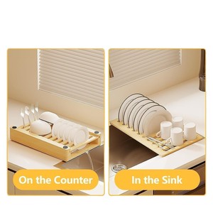 Bamboo Cutting Board <b>Dish</b> <b>Rack</b> Set L Size Quick Dry Double Sided Anti Slip Home Kitchen Use - Product Image 5