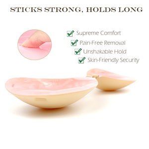 Soutien-gorge adhésif sans bretelles à fermeture frontale, bonnet complet, sans couture, sans armatures, en silicone, push-up, pour robe dos nu, usage quotidien - Product Image 3