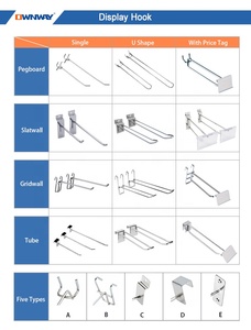 Hot Sale Supermarket Pegboard Hook Hanging <strong>Board</strong> Metal Display Pegboard Hook - Product Image 3