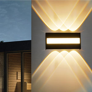 Lámpara de pared Led multifacética porche exterior Interior arriba abajo luz de pared para el hogar escalera dormitorio Puerta De noche lámpara pasillo - Product Image 4