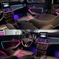 Kit d'éclairage d'ambiance pour Mercedes BENZ W176 GLA W156 CLA W117 2012-2019 |   Ventilation de la zone des pieds à 64 couleurs, style turbine, mise à niveau OEM 1:1
