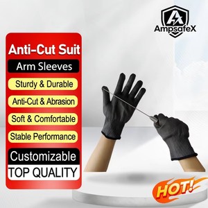 Gants de travail résistants à la coupure AmpsafeX personnalisables en HPPE, antidérapants, durables, longueur 26 cm, gants de protection haute performance - Product Image 1