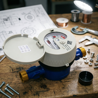 Factory Price Horizontal Volumetric Cold Water Meter DN15 IP68 Protection Brass Material 2.5m3/h Flow Rate OEM Customizable