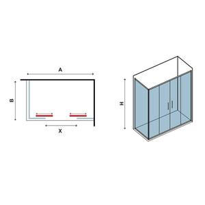 Kamalu KF6000S Box Doccia Angolare Senza Telaio in Acciaio Inox 200x80 con Porta Scorrevole per Camera da Letto/Bagno/Esterno Vetro 6mm - Product Image 3