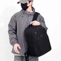 Ransel Laptop Tahan Air Kapasitas Besar untuk Perjalanan Bisnis dan Sehari-hari dengan Port Pengisian Daya USB, Tas Buku Tahan Aus untuk Pelajar