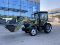 Tracteur à godet à chargeur frontal livraison gratuite prix des tracteurs 75 ch à cabine AC avec moteur Euro 5