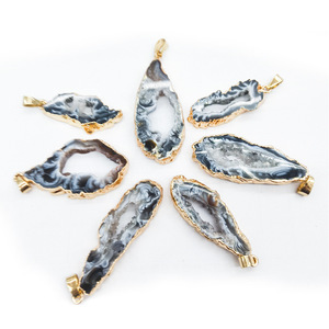 Colgantes de cristal de <span class=keywords><strong>geoda</strong></span> de ágata natural para mujer, joyería - Product Image 6