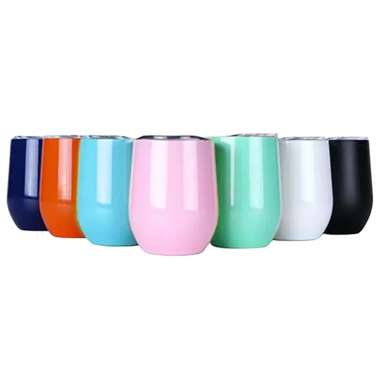 Tasse à café en forme d'œuf personnalisée, couleurs fantaisies créatives durables avec couvercle, 350ML