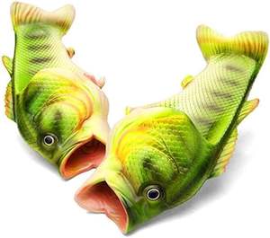 재미 있은 창조적 인 오픈 발가락 동물 훈제 물고기 플립 플롭 수영장 해변 샤워를위한 슬리퍼 - Product Image 2