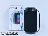 Enceinte Bluetooth portable RGB 8W en tissu maillé pour la maison et l'extérieur, enceinte sans fil portable avec lecture BT TF USB FM