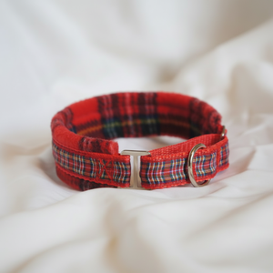 Doublé polaire, collier Martingale, tartan Royal Stewart, largeur 35mm, marche pour chien, collier confort, collier sans frottement - Product Image 1