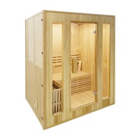 Sauna Interior de Madera de Diseño Moderno y Lujoso, Fabricada con Madera Sólida de Abeto, con Tecnología de Infrarrojos Lejanos, la Mejor Opción para el Hogar