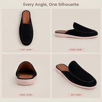 Mules en daim de luxe pour hommes RADOLFA modèle S2026, semelle en caoutchouc antidérapante, mocassins sans talon, chaussures ouvertes style décontracté, mode classique