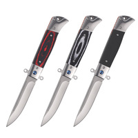Couteau pliant multifonctionnel de poche pour l'extérieur, personnalisable OEM, avec manche en G10 pour le camping