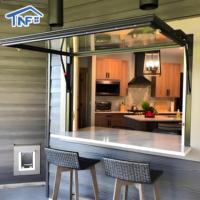 Fenêtres coulissantes verticales à vérin à gaz en alliage d'aluminium, design moderne, insonorisées, étanches et isolantes thermiquement, type auvent à pousser