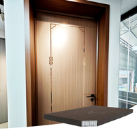 Panneau de plafond en aluminium alvéolaire noir mat minimaliste pour porte intérieure, fabriqué à Foshan, taille personnalisée, qualité mobilier