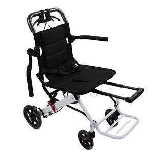 Fauteuil roulant pliable léger pour fauteuil roulant manuel de voyage avec accoudoir fixe et roues de 8 pouces Design portable - Product Image 4
