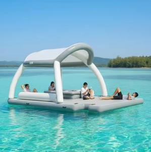 Plataforma Flotante Inflable para Fiestas Acuáticas, Cabina para Uso en Mar o <span class=keywords><strong>Lago</strong></span>, Material de Vinilo/PVC, Instalaciones de Entretenimiento Acuático - Product Image 1