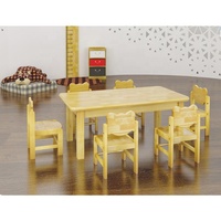 Table et chaise en bois ovale pour 10 enfants, soins de jour, salle de classe de maternelle, offre spéciale