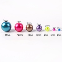 Perles en ABS colorées à trou droit de 3 à 14 mm, perles en vrac pour la fabrication de colliers, bracelets, coques de téléphone, perlage, strass 3D, vêtements
