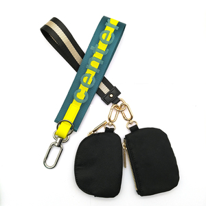 2025 New Lulu Nylon Jacquard Keychain Với Mini Dây Kéo Túi Biểu Tượng Tùy Chỉnh Xách Tay Dây Đeo Cổ Tay Ví Phụ Kiện Thời Trang - Product Image 3