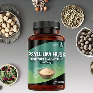 Capsules de poudre de psyllium pour un ventre plat, complément alimentaire naturel, enzymes digestives, équilibre du microbiome, haute absorption - Product Image 3