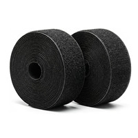 Bande auto-agrippante ignifuge de haute qualité, résistante, ignifuge, taille personnalisée, écologique, en nylon noir souple
