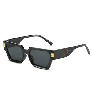 2023 Newest Custom Logo Trendy Designer Gafas De Sol Uv400 Unisex Black Lens Geometry Originality Frame Shades Sunglasses