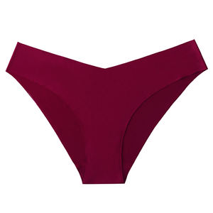 سراويل داخلية نسائية أحادية اللون لرفع المؤخرة بدون آثار ظاهرة، مصنوعة من الحرير الصناعي، مريحة وقابلة للتنفس، منخفضة الخصر للاستخدام اليومي - Product Image 6