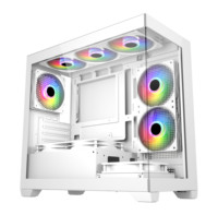 Boîtier d'ordinateur Micro ATX Gamming PC Case RGB Design Full View Verre trempé Vente en gros Nouveau 360mm Desktop Stock Mid Tower Microatx