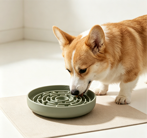 Mangkuk Makanan Hewan Peliharaan Anti Cepat Makan, Silikon Aman untuk Makanan, Ramah Lingkungan, <span class=keywords><strong>Puzzle</strong></span> Labirin, Mencegah Makanan Cepat Dimakan, Mencegah Kembung, Untuk Penggunaan Sehari-hari di Rumah - Product Image 1
