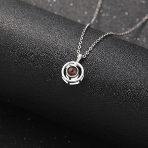 사진 프로젝션과 2025 사용자 정의 사진 목걸이 패션 쥬얼리 링크 체인 지르콘 기념 매력 생일 선물 드롭 배송 - Product Image 4