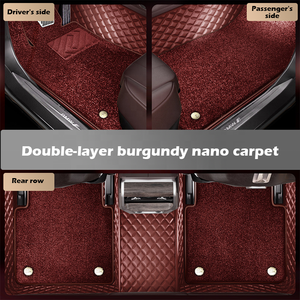 Tapis de voiture haut de gamme, tapis de sol de voiture, antidérapants, imperméables, en cuir, ensemble complet, ajustement universel pour un nettoyage facile et la protection de l'intérieur de la voiture - Product Image 3