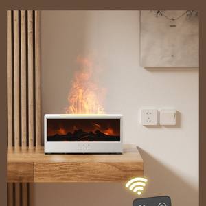 Diffuseur d'huiles essentielles pour la maison et le bureau, humidificateur aromathérapeutique à flamme de cheminée simulée, 0,5 L, alimenté par USB, diffuseur de brume pour huiles essentielles - Product Image 1