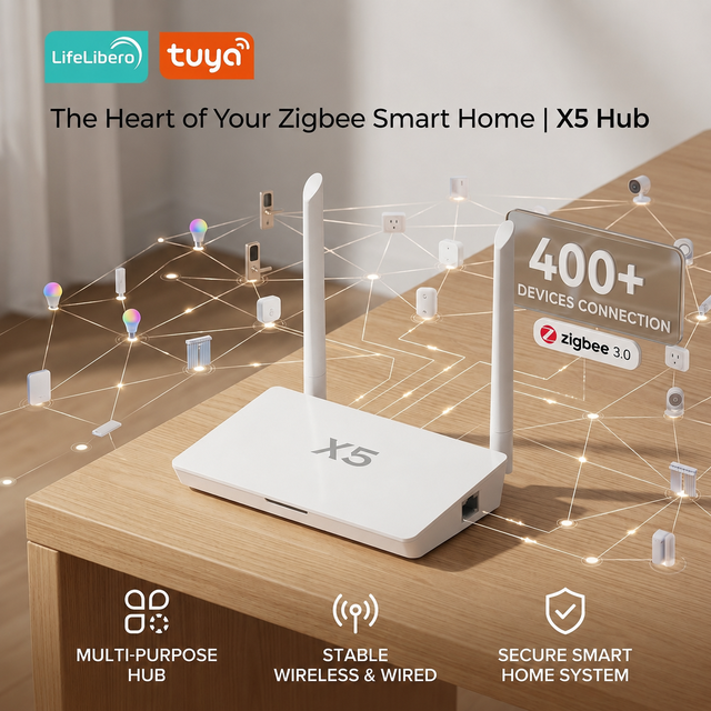 Tuya Modern Multi-purpose Wireless 400 Devices Connection Hub Wired Multiple Project Zigbee Gateway Smart Home System Product