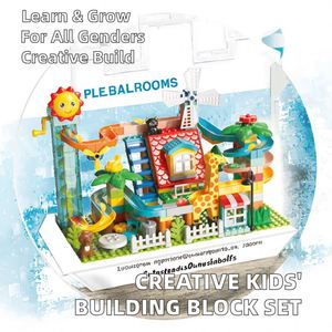 รางเลื่อนหลังคาไฟฟ้าสุดสร้างสรรค์ของเล่นเด็กสำหรับเด็กชุดก่อสร้างของเล่นเพื่อการศึกษาของขวัญทำจากพลาสติก - Product Image 2