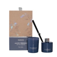 M & Sense Ensemble diffuseur et bougie de luxe Coffret cadeau de bougies parfumées à l'huile essentielle biologique