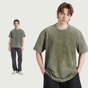 Camiseta Blanca de Gran Gramaje con Lavado Vintage, Personalizable, Oversize, para Hombre, Tallas Grandes, Casual - Product Image 3