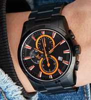 Montres de marque pour invités, fabriquées en usine, avec design et fabrication similaires, calendrier, chronomètre, étanches, lumineuses, entièrement en acier, en lot.