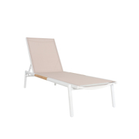 Chaise longue de patio en aluminium pour l'extérieur Salon de soleil pour la piscine de cour de plage de pont d'hôtel