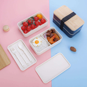 3-compartment Leak-proof Portable Food Grade Bento <b>Lunch</b> <b>Box</b> Heatable Freshness <b>Stackable</b> Single-tier Rectangle Plastic 0624 - Product Image 3