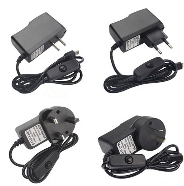 RPi3 Power Supply 5V 2.5A Micro USB Power Supply with Switching cable
