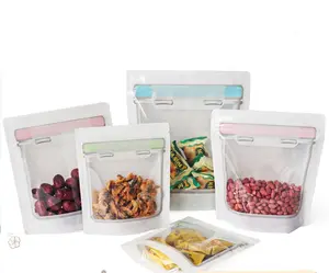메이슨 모양의 투명 스탠드 업 지퍼 백 사탕 및 레저 식품을 위한 식품 등급 복합 PE doypack 포장 파우치
